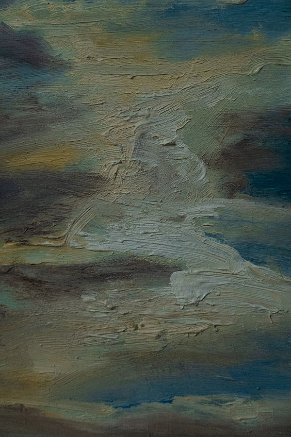 Textura de pintura realizada al óleo por Nazareno Di Biasse.